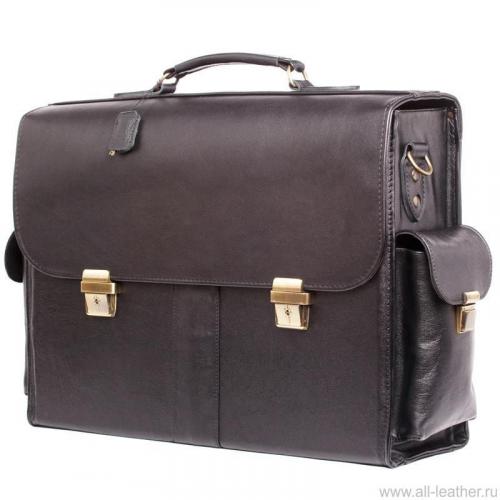 Мужской кожаный портфель Клевер, фото 1