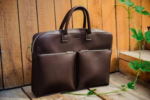 Портфель мужской кожаный Handsel, фото 1